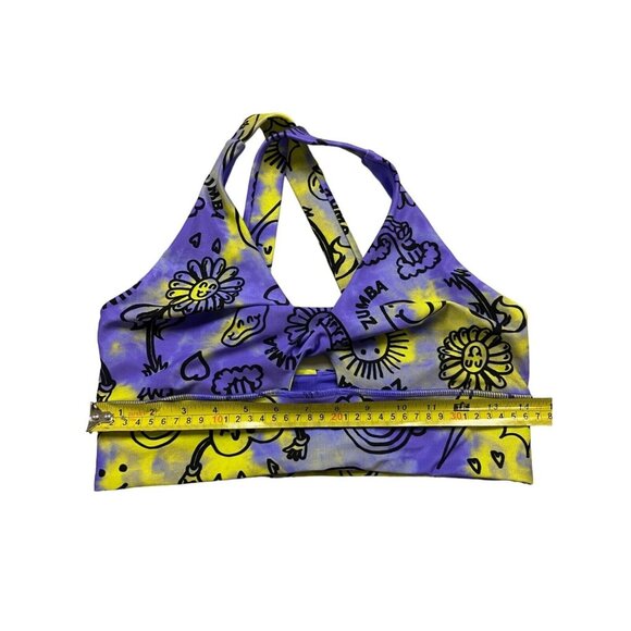 Zumba Wear High Waisted Crop Legging and Dance Twisted Front Bra Set Multicolor - Picture 6 of 8